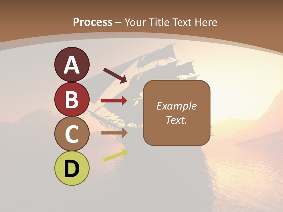 A Sailboat In The Ocean At Sunset Powerpoint Template PowerPoint Template