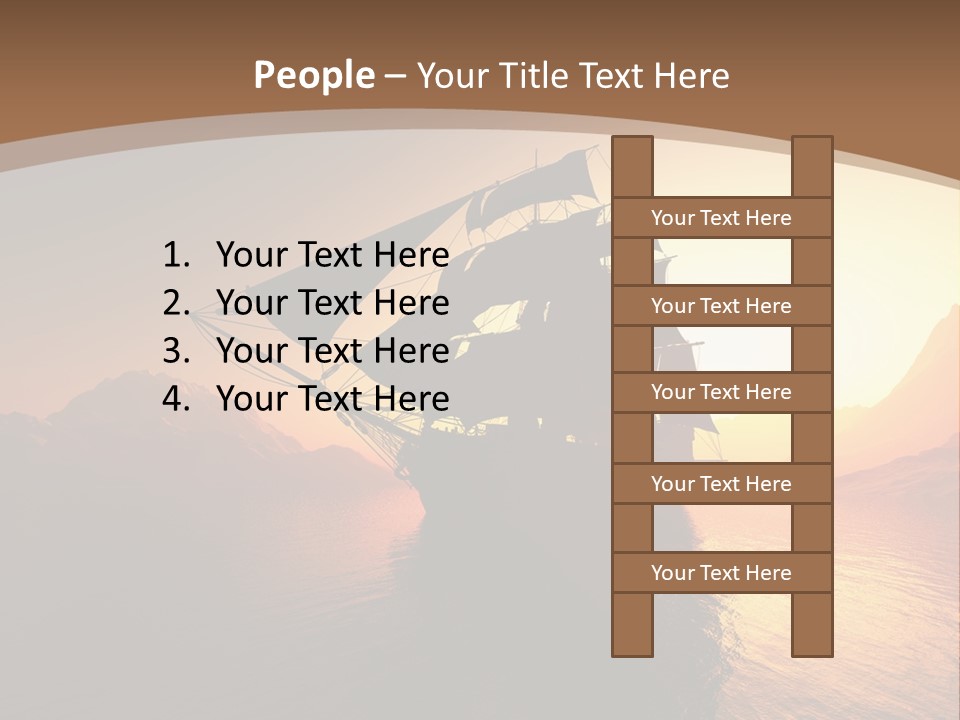 A Sailboat In The Ocean At Sunset Powerpoint Template PowerPoint Template