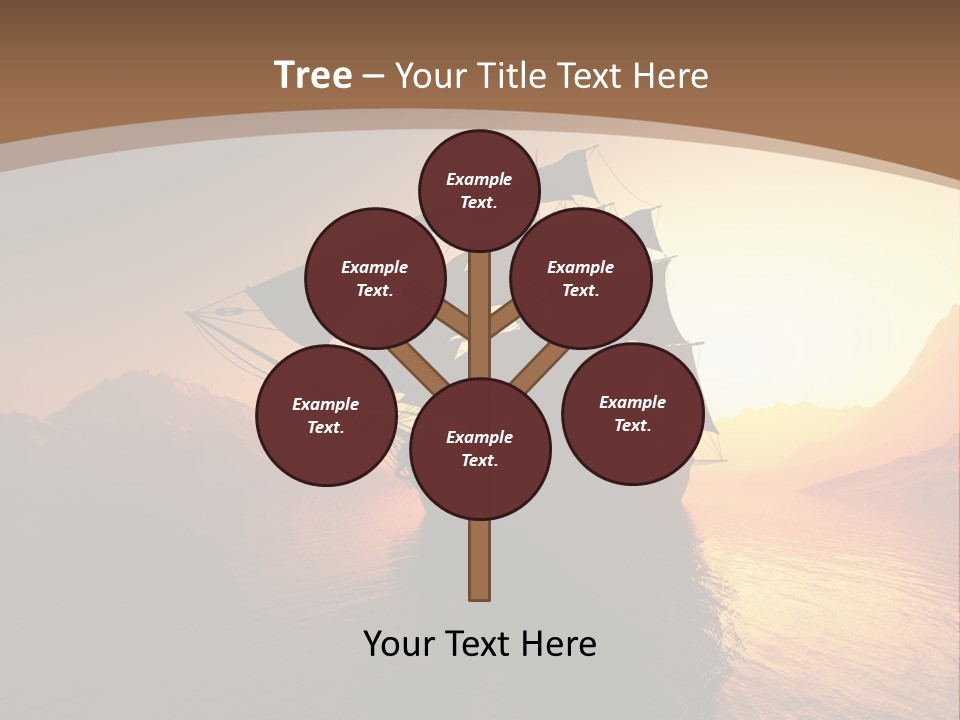 A Sailboat In The Ocean At Sunset Powerpoint Template PowerPoint Template