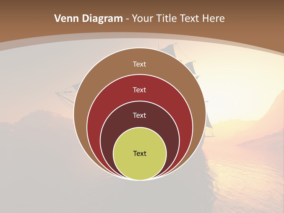 A Sailboat In The Ocean At Sunset Powerpoint Template PowerPoint Template