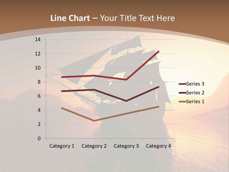 A Sailboat In The Ocean At Sunset Powerpoint Template PowerPoint Template
