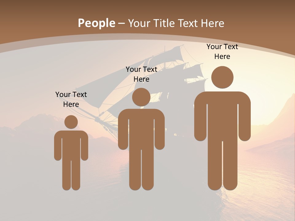 A Sailboat In The Ocean At Sunset Powerpoint Template PowerPoint Template