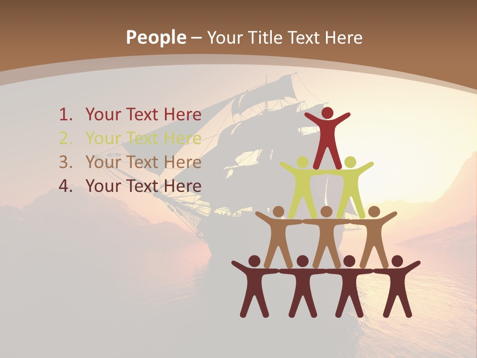 A Sailboat In The Ocean At Sunset Powerpoint Template PowerPoint Template