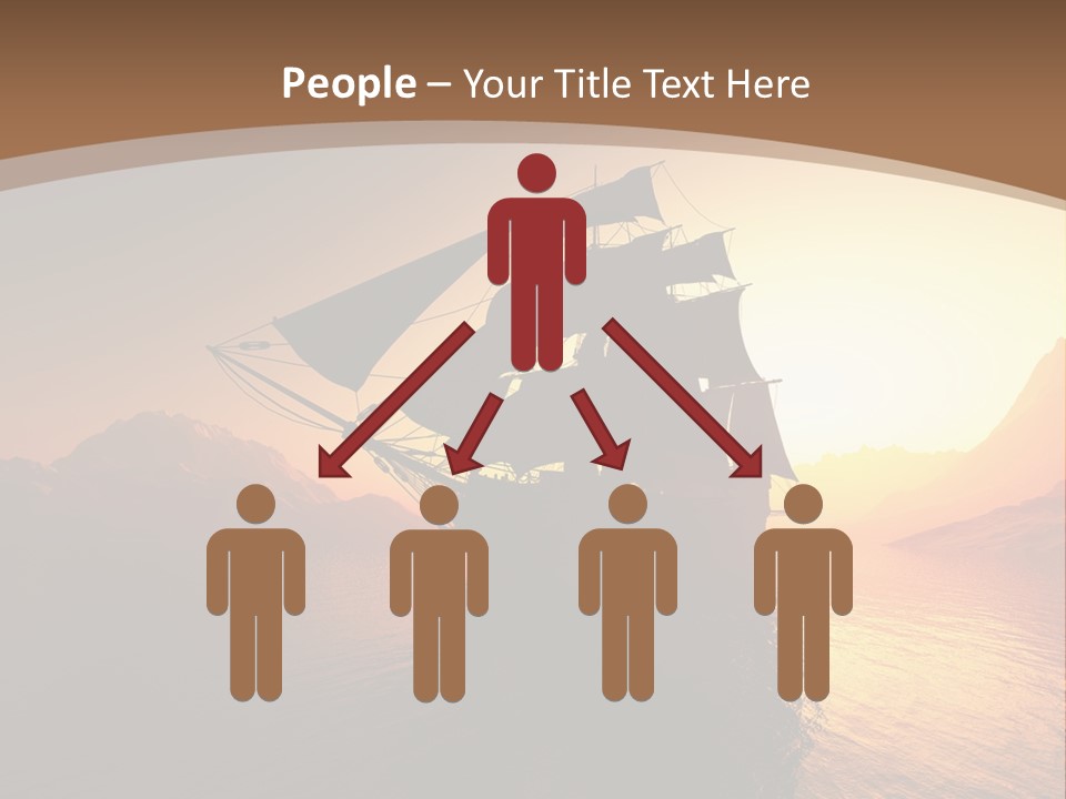 A Sailboat In The Ocean At Sunset Powerpoint Template PowerPoint Template