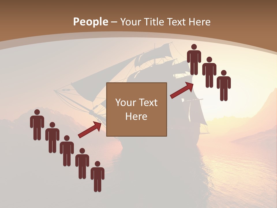 A Sailboat In The Ocean At Sunset Powerpoint Template PowerPoint Template