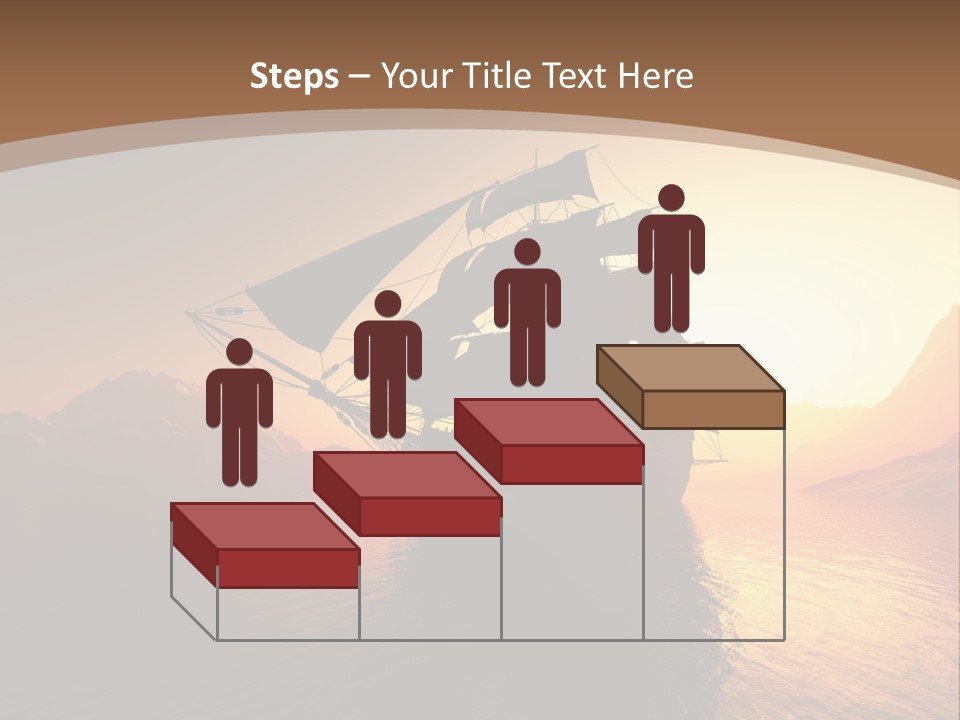 A Sailboat In The Ocean At Sunset Powerpoint Template PowerPoint Template