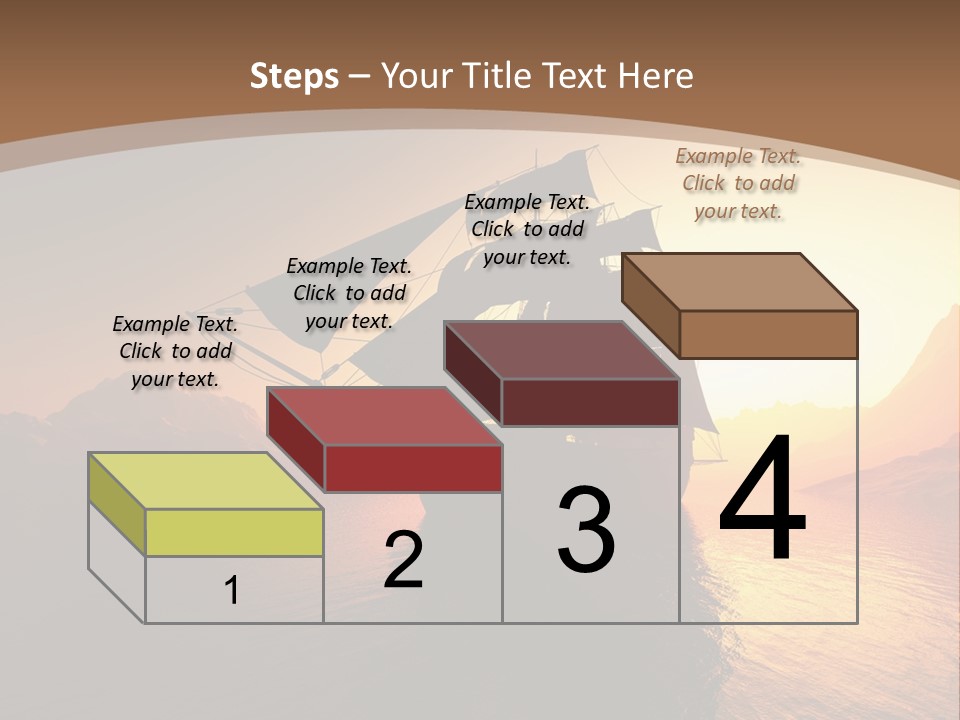 A Sailboat In The Ocean At Sunset Powerpoint Template PowerPoint Template