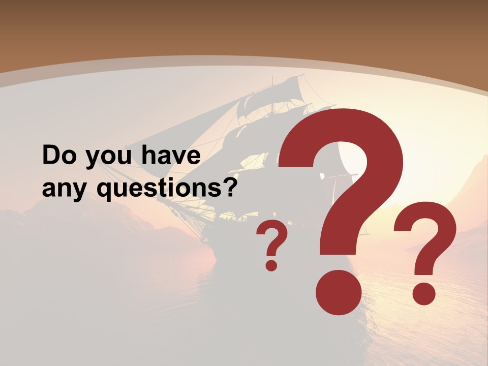 A Sailboat In The Ocean At Sunset Powerpoint Template PowerPoint Template