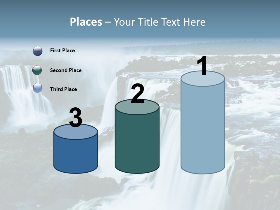 A Large Waterfall With Water Coming Out Of It PowerPoint Template