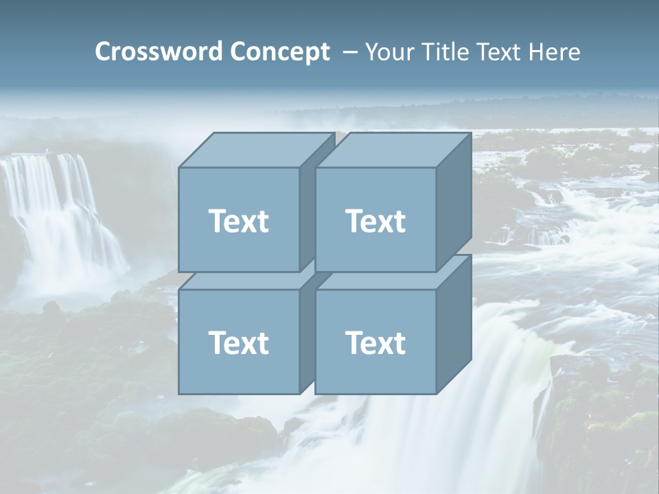 A Large Waterfall With Water Coming Out Of It PowerPoint Template