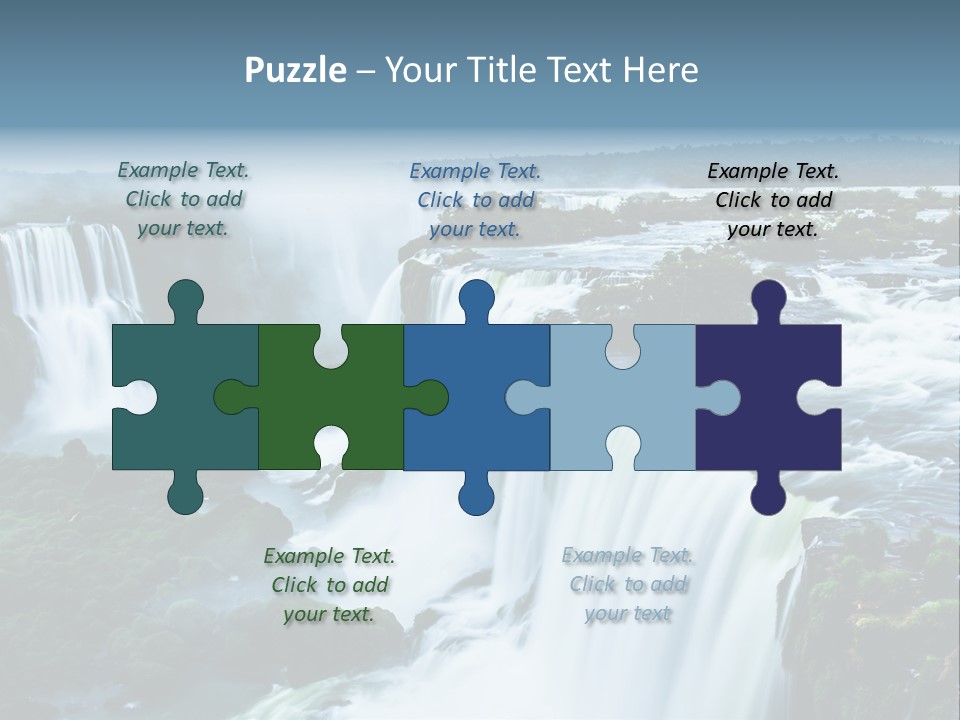 A Large Waterfall With Water Coming Out Of It PowerPoint Template