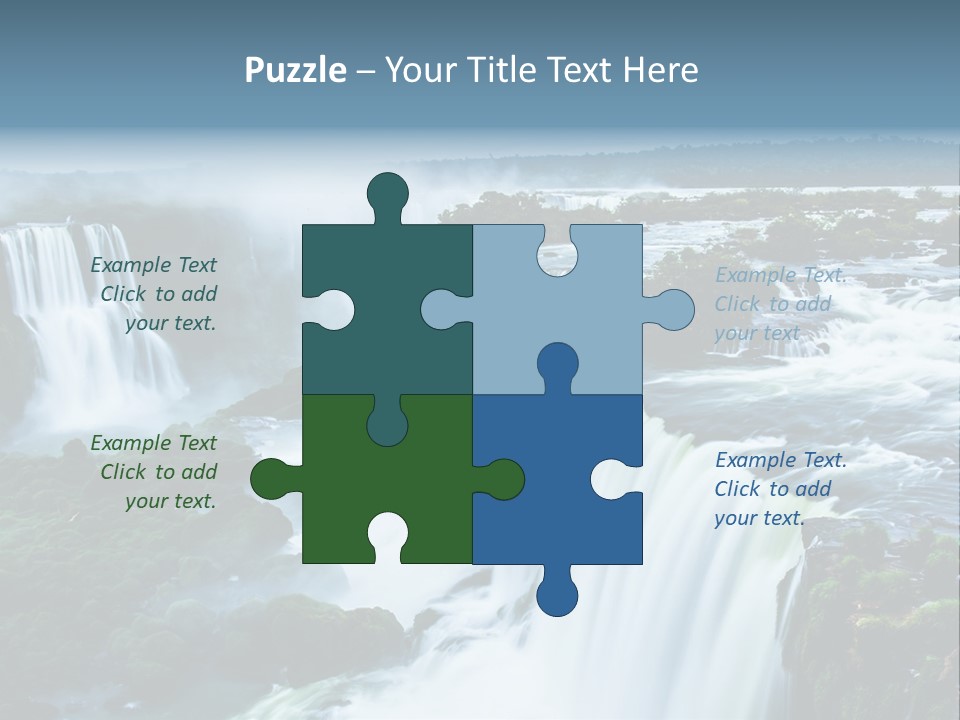 A Large Waterfall With Water Coming Out Of It PowerPoint Template