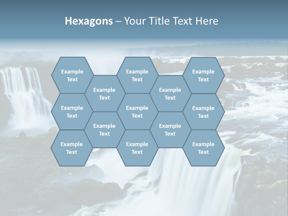 A Large Waterfall With Water Coming Out Of It PowerPoint Template