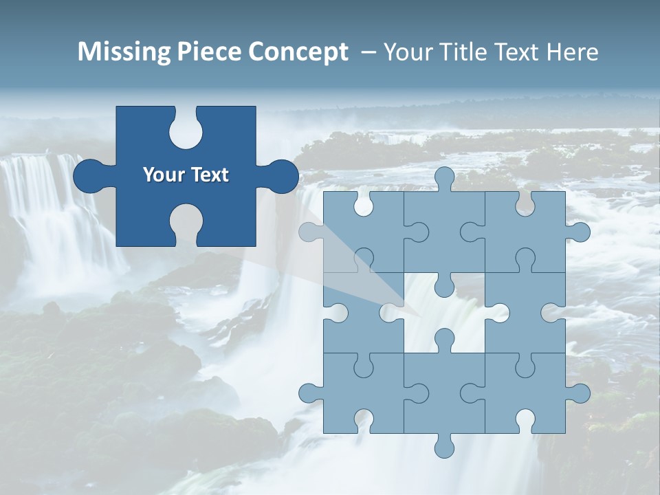 A Large Waterfall With Water Coming Out Of It PowerPoint Template