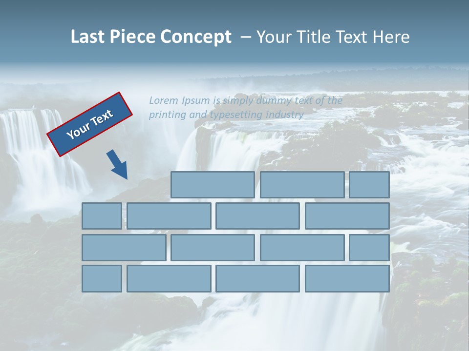 A Large Waterfall With Water Coming Out Of It PowerPoint Template