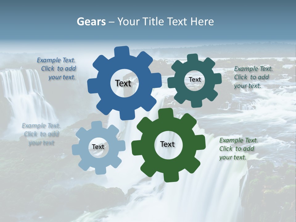 A Large Waterfall With Water Coming Out Of It PowerPoint Template