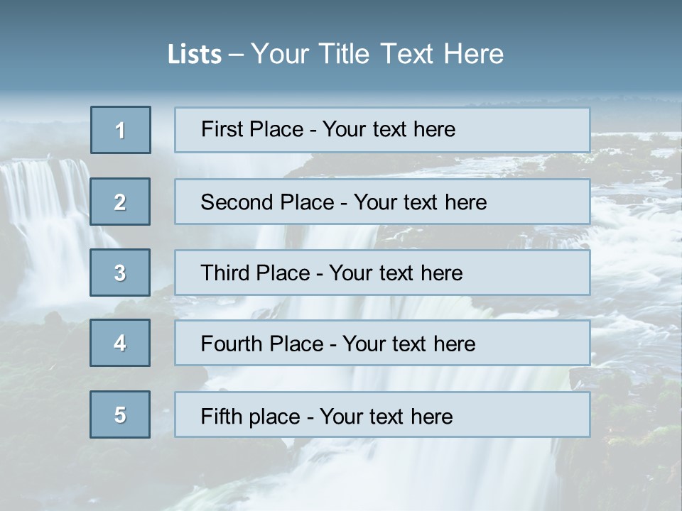 A Large Waterfall With Water Coming Out Of It PowerPoint Template