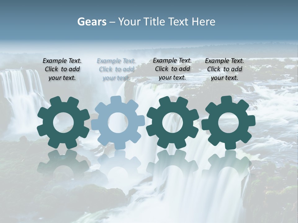 A Large Waterfall With Water Coming Out Of It PowerPoint Template