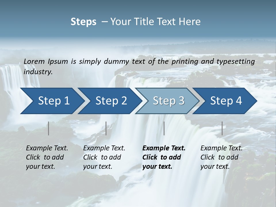 A Large Waterfall With Water Coming Out Of It PowerPoint Template