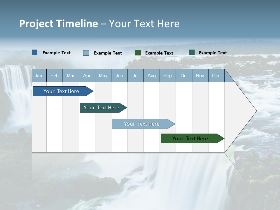 A Large Waterfall With Water Coming Out Of It PowerPoint Template