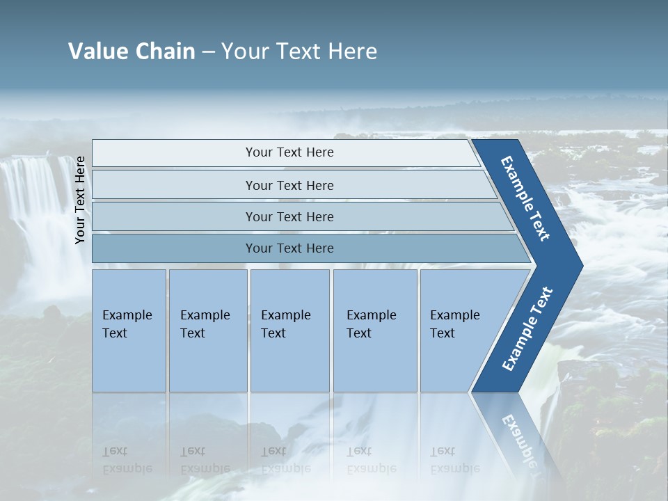 A Large Waterfall With Water Coming Out Of It PowerPoint Template