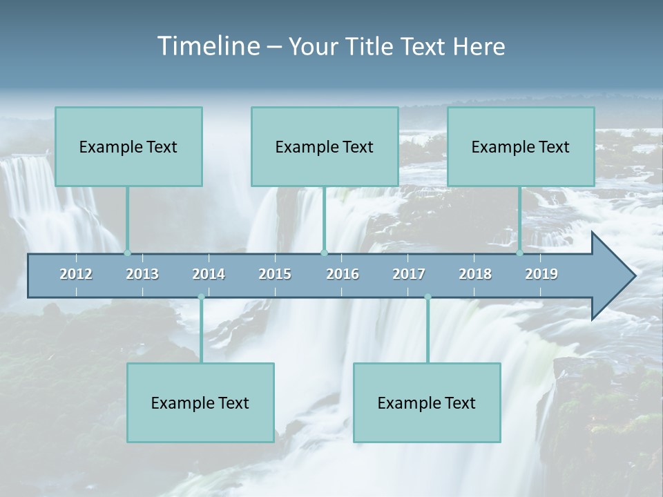 A Large Waterfall With Water Coming Out Of It PowerPoint Template