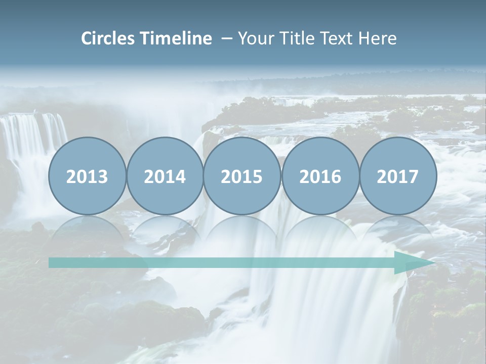 A Large Waterfall With Water Coming Out Of It PowerPoint Template