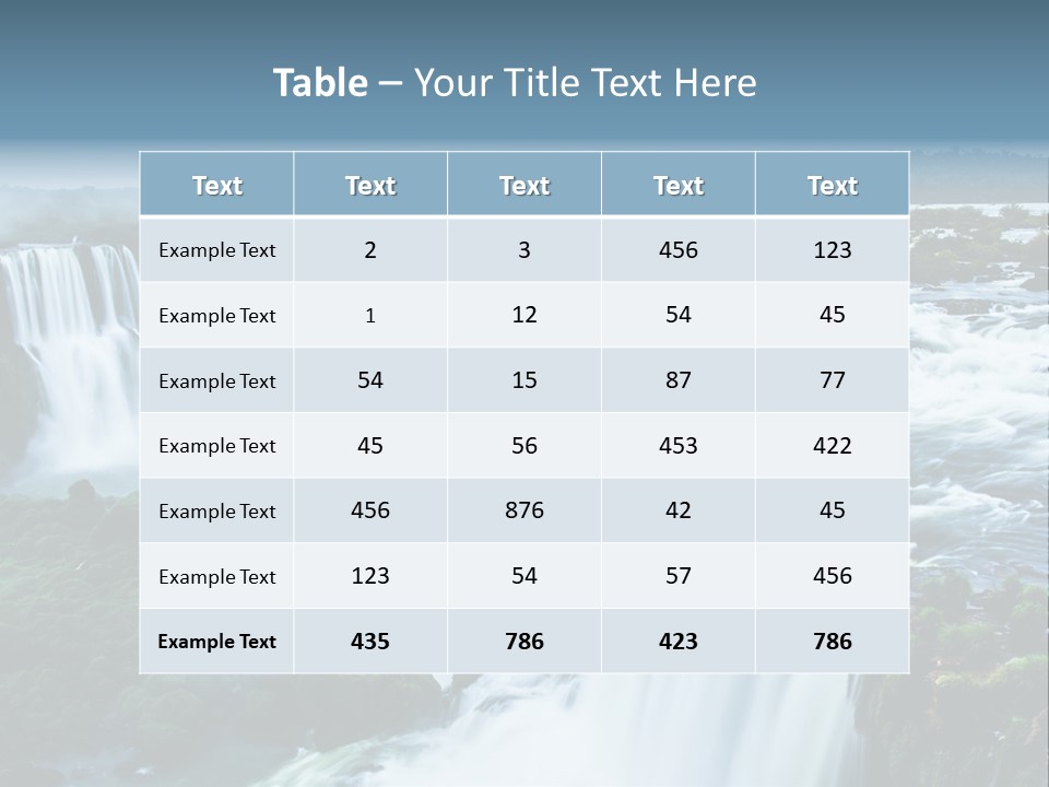 A Large Waterfall With Water Coming Out Of It PowerPoint Template