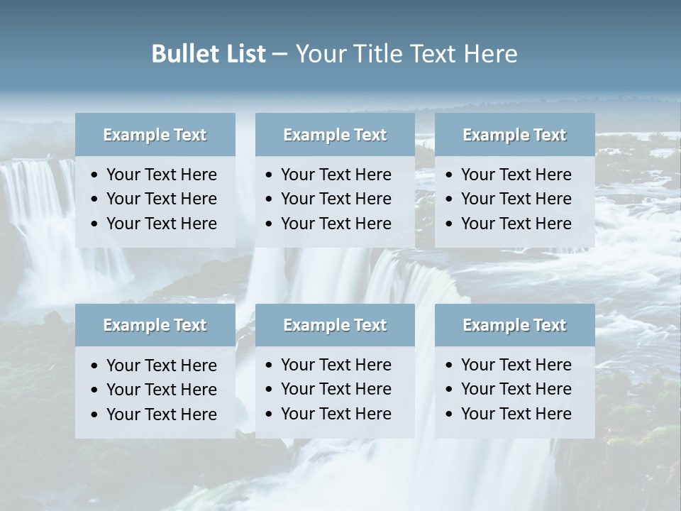 A Large Waterfall With Water Coming Out Of It PowerPoint Template