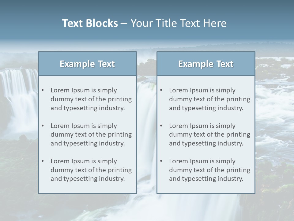 A Large Waterfall With Water Coming Out Of It PowerPoint Template