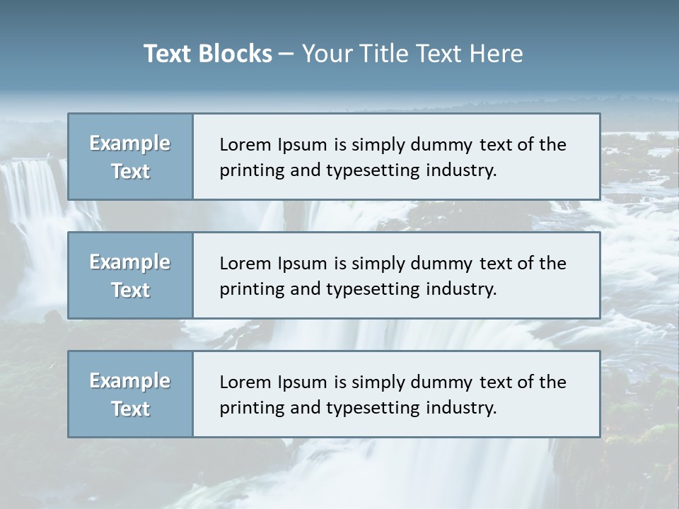 A Large Waterfall With Water Coming Out Of It PowerPoint Template