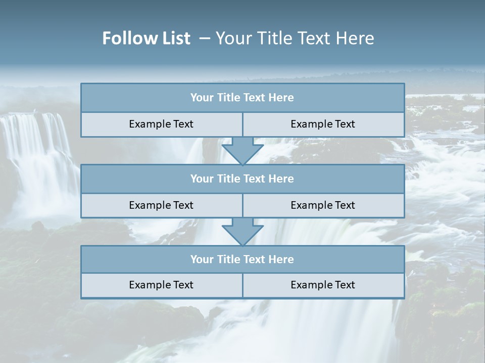 A Large Waterfall With Water Coming Out Of It PowerPoint Template