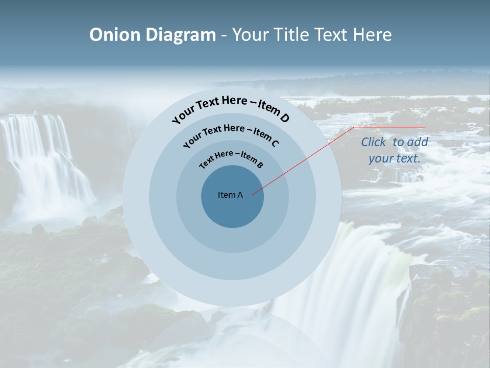A Large Waterfall With Water Coming Out Of It PowerPoint Template
