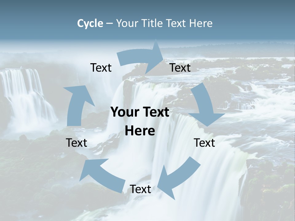 A Large Waterfall With Water Coming Out Of It PowerPoint Template
