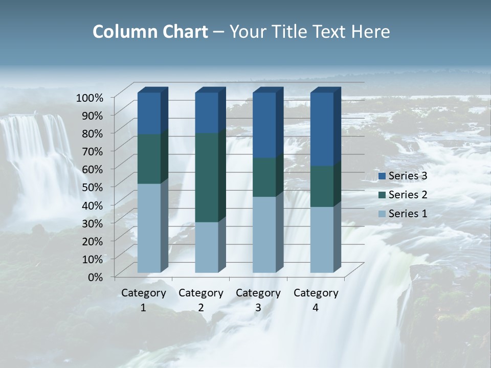 A Large Waterfall With Water Coming Out Of It PowerPoint Template
