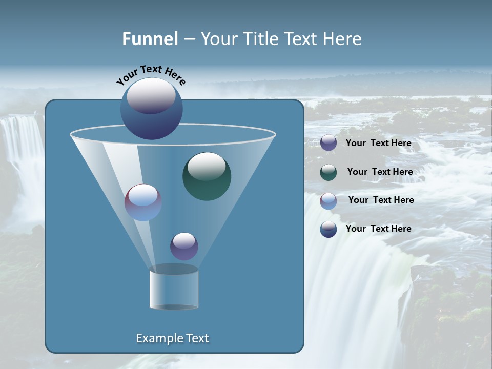 A Large Waterfall With Water Coming Out Of It PowerPoint Template