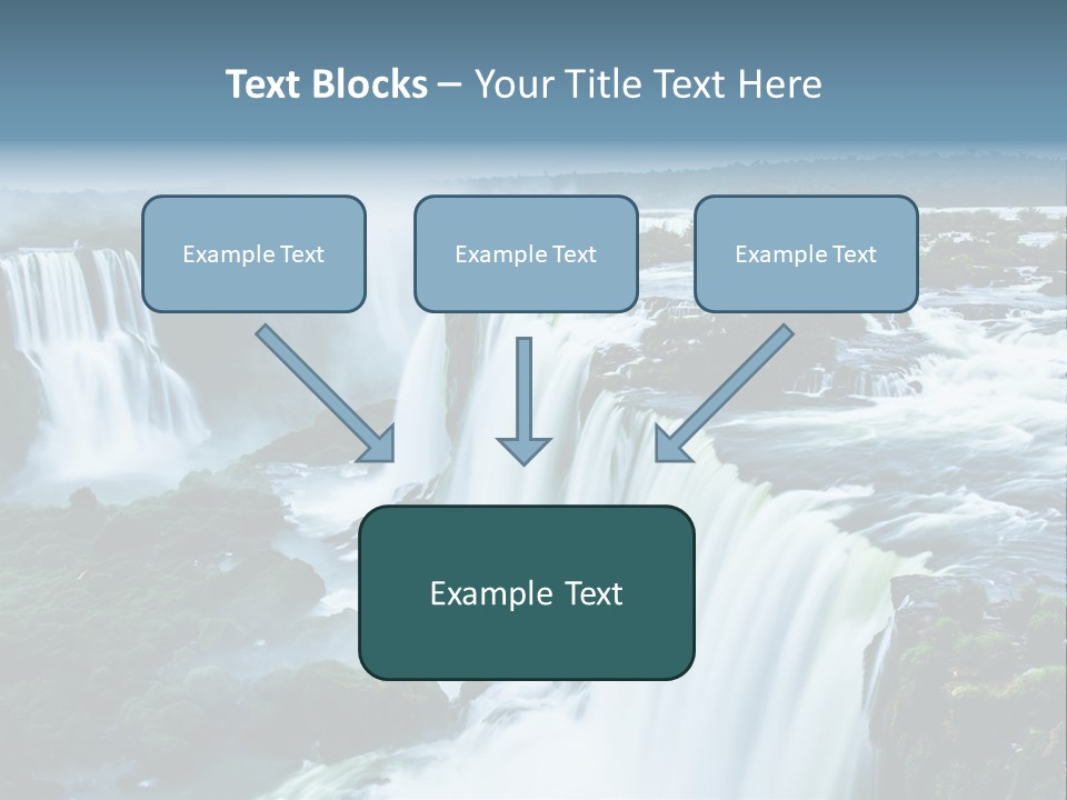 A Large Waterfall With Water Coming Out Of It PowerPoint Template