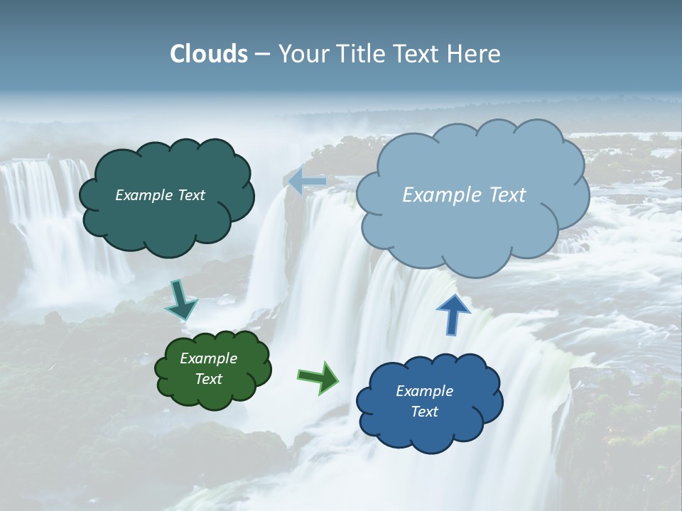 A Large Waterfall With Water Coming Out Of It PowerPoint Template