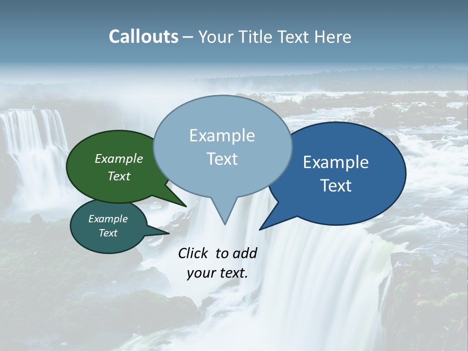 A Large Waterfall With Water Coming Out Of It PowerPoint Template