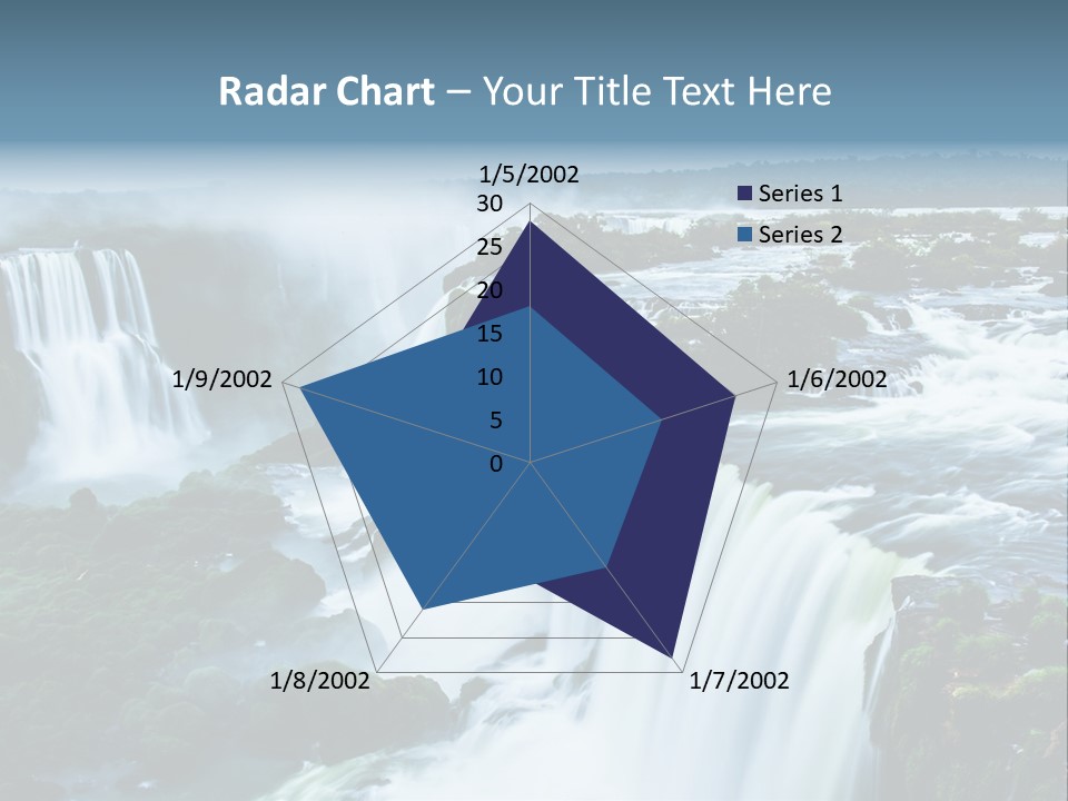 A Large Waterfall With Water Coming Out Of It PowerPoint Template