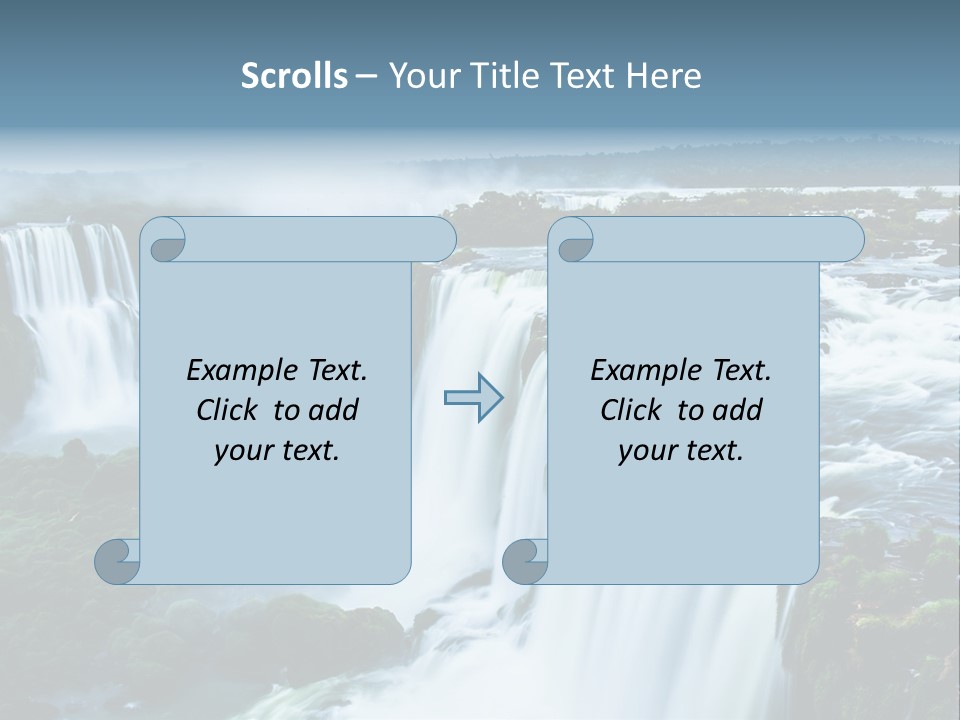 A Large Waterfall With Water Coming Out Of It PowerPoint Template