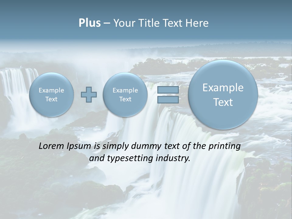 A Large Waterfall With Water Coming Out Of It PowerPoint Template