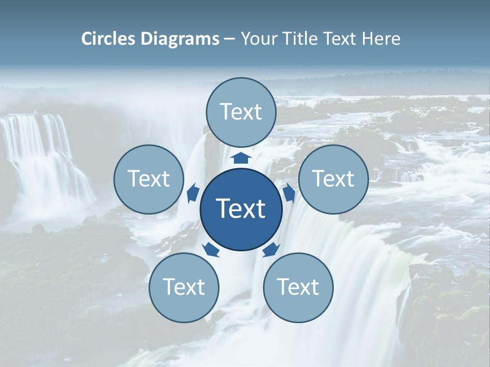 A Large Waterfall With Water Coming Out Of It PowerPoint Template