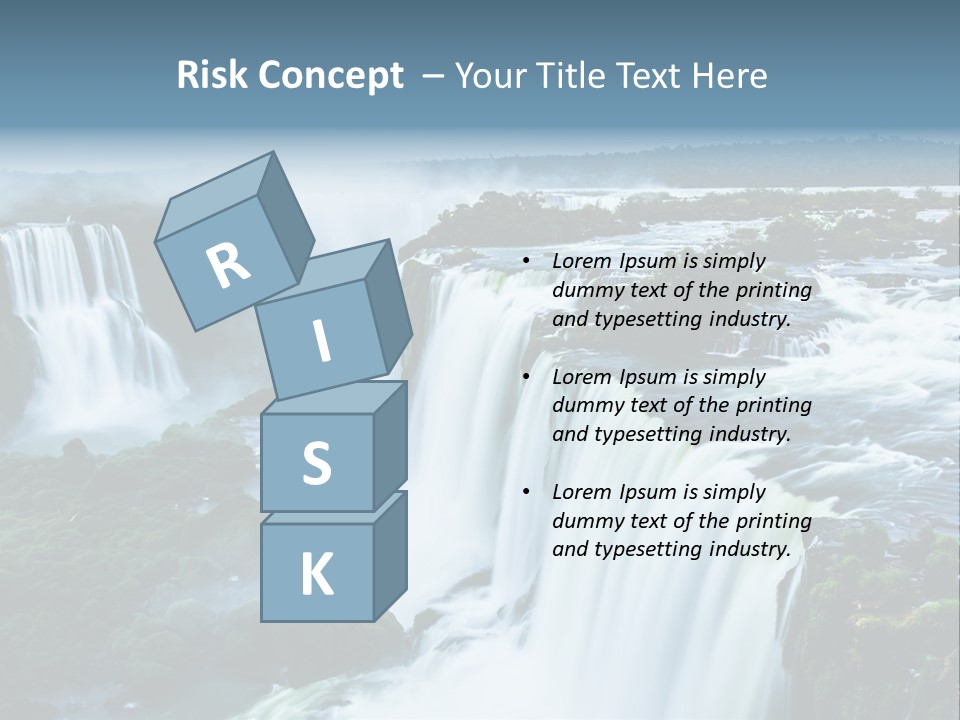 A Large Waterfall With Water Coming Out Of It PowerPoint Template