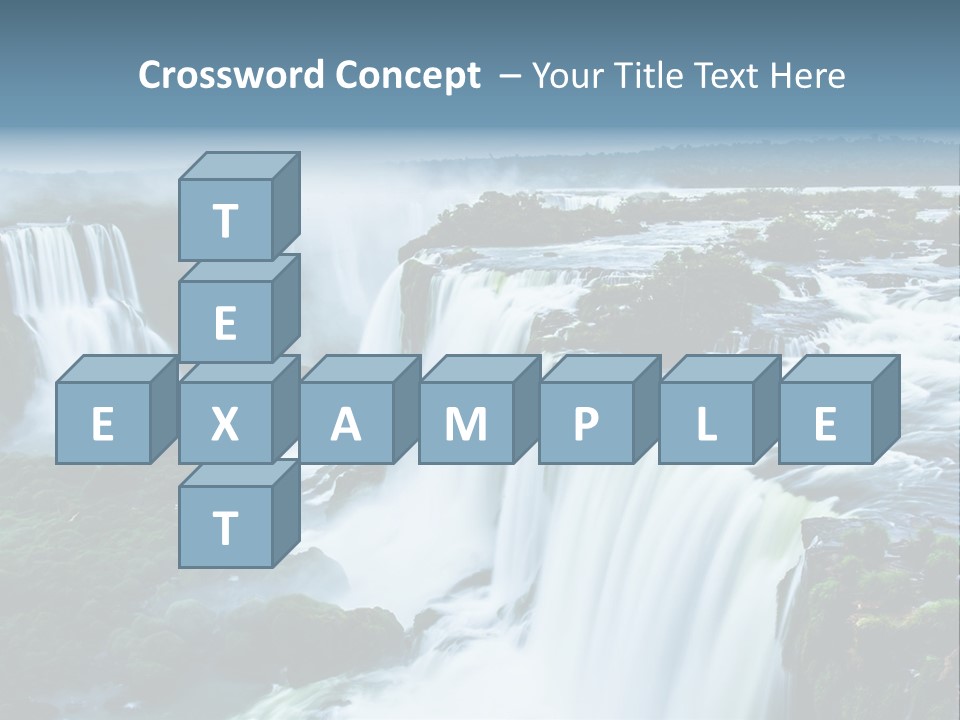 A Large Waterfall With Water Coming Out Of It PowerPoint Template