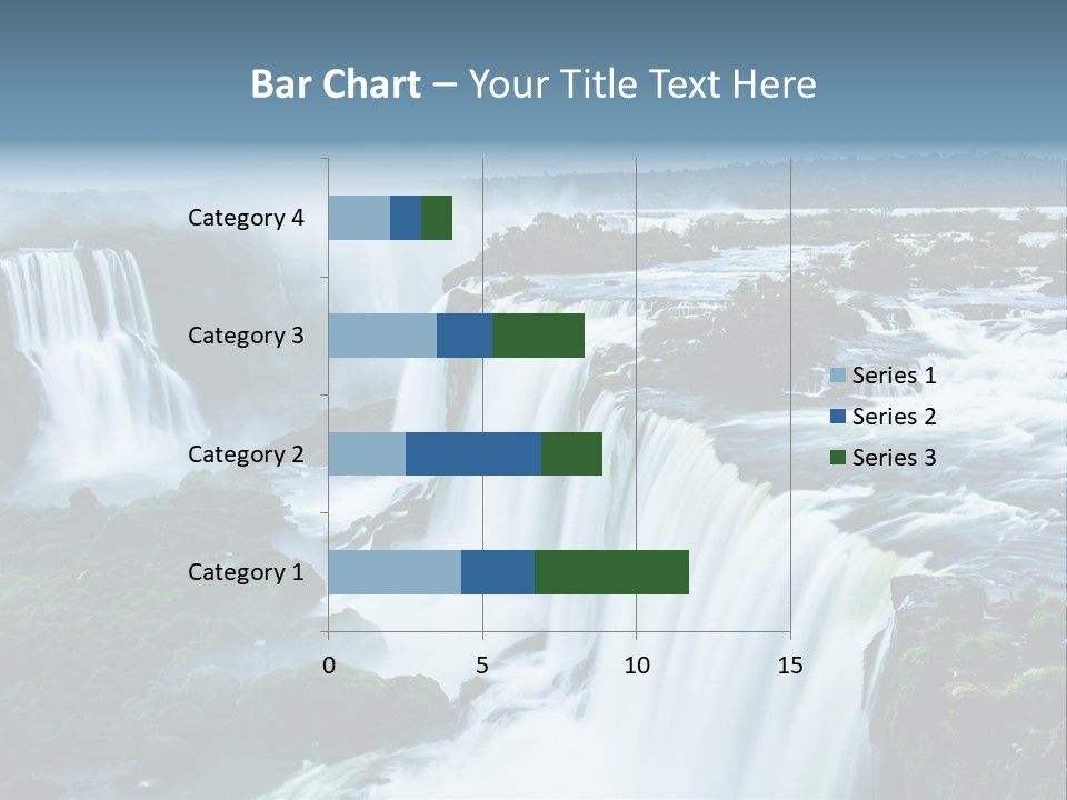 A Large Waterfall With Water Coming Out Of It PowerPoint Template