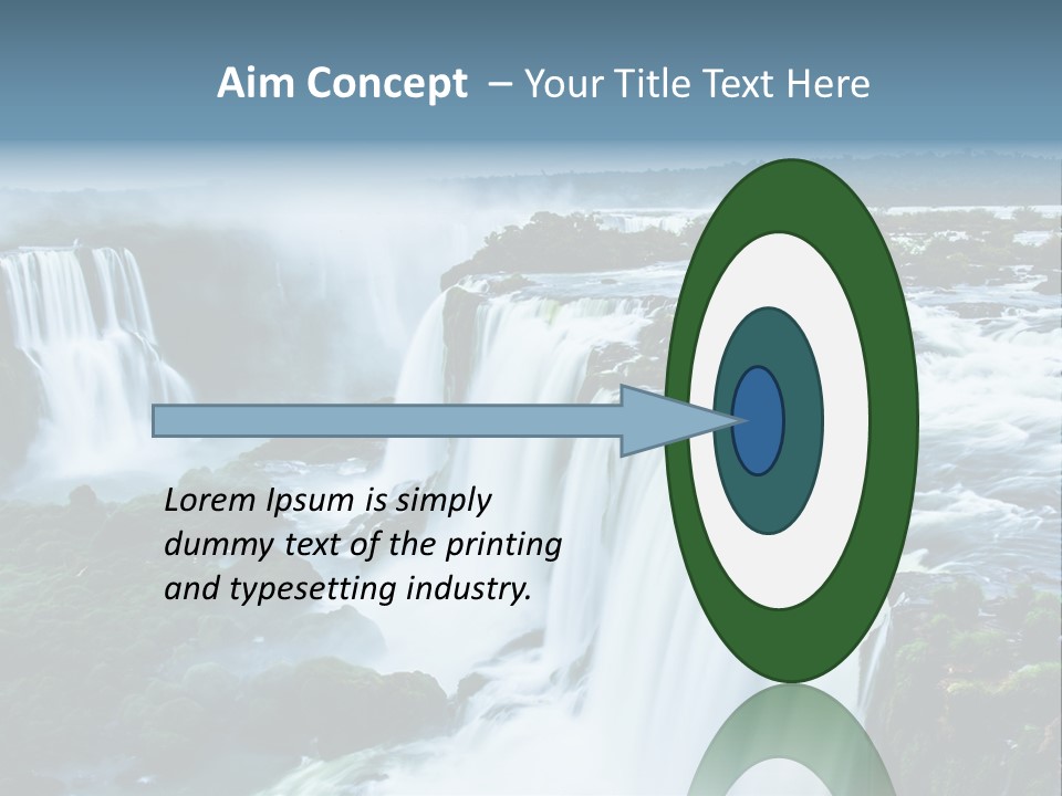 A Large Waterfall With Water Coming Out Of It PowerPoint Template