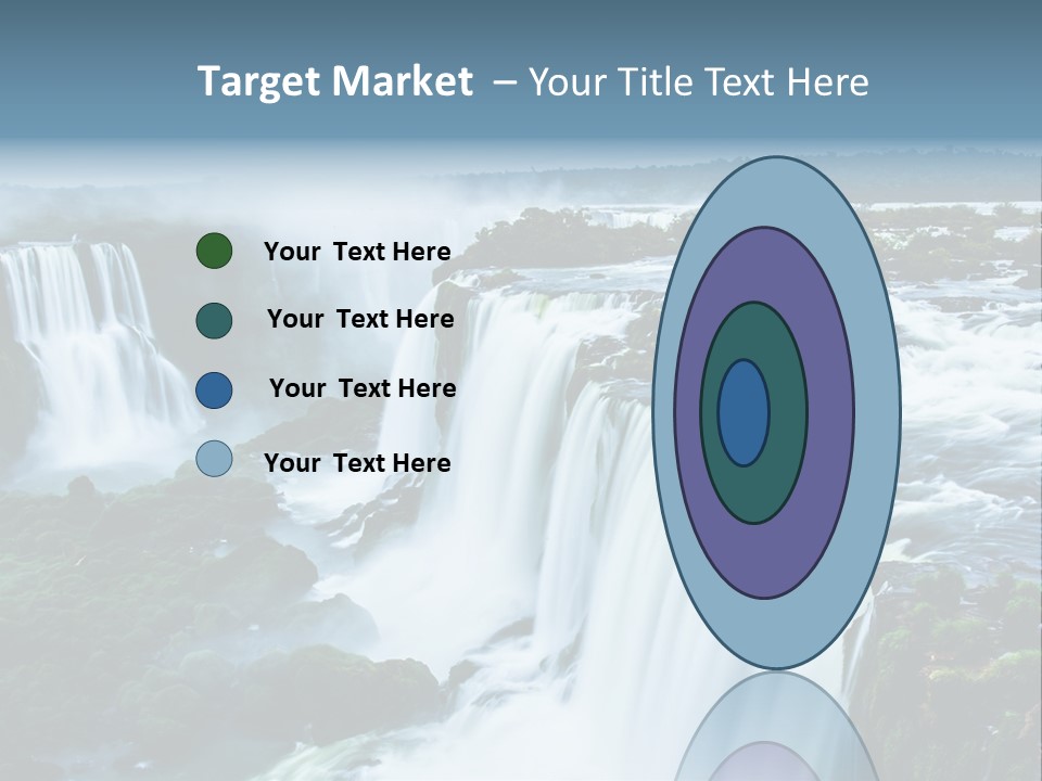 A Large Waterfall With Water Coming Out Of It PowerPoint Template