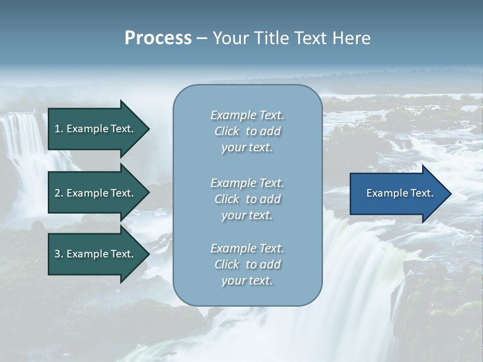 A Large Waterfall With Water Coming Out Of It PowerPoint Template