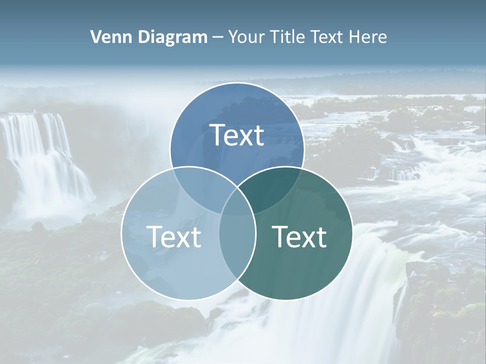 A Large Waterfall With Water Coming Out Of It PowerPoint Template